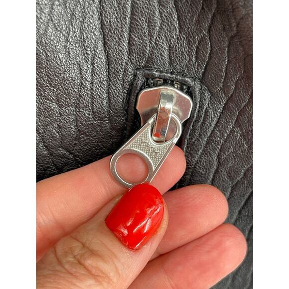 Mackage Black Lisa Pebbled Lambskin Leather Moto Biker Motorcycle Jacket Small - Picture 6 of 10